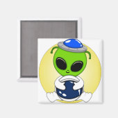 Cute Alien Magneet (Voorkant / Achterkant)