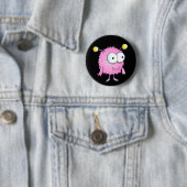 Cute Alien Monster Button (In situ)