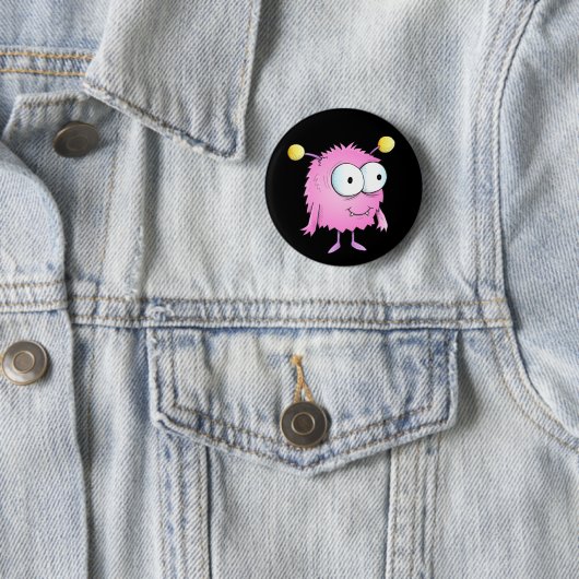 Cute Alien Monster Button (In situ)