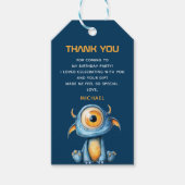 Cute Alien Outer Space 1st Birthday Thank You Cadeaulabel (Voorkant)