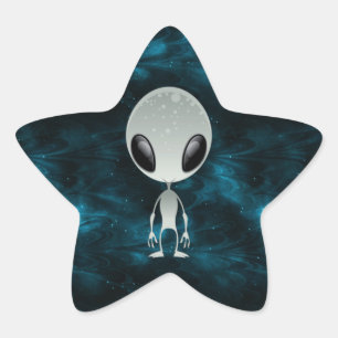 Cute Alien Ster Sticker