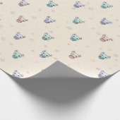 Cute Alien Wrapping Paper Cadeaupapier (Hoek)