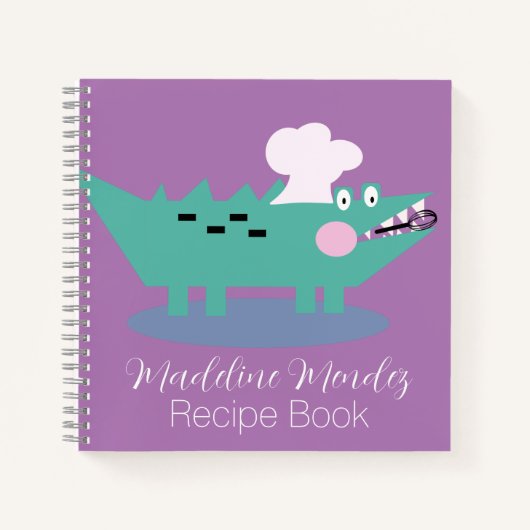 Cute Alligator Baker Recipe Kinder Notitieboek (Voorkant)