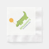 Cute Alligator Birthday Servet (Voorkant)