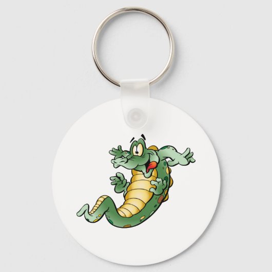 Cute Alligator Cartoon Sleutelhanger (Voorkant)