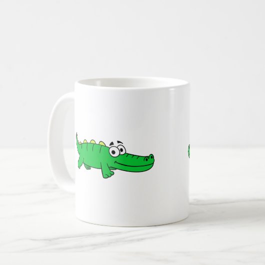 Cute Alligator Coffee Mok (Voorkant links)