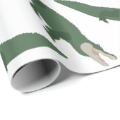 Cute Alligator Crocodile Pattern Cadeaupapier (Rol Hoek)