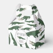 Cute Alligator Crocodile Pattern Custom Name Bedankdoosjes (Achterkant)