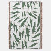 Cute Alligator Crocodile Pattern Deken (Voorkant Verticaal)