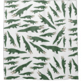 Cute Alligator Crocodile Pattern Douchegordijn (Voorkant)