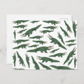 Cute Alligator Crocodile Pattern Feestdagenkaart (Voorkant / Achterkant)