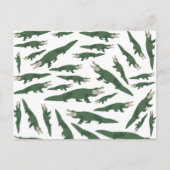 Cute Alligator Crocodile Pattern Feestdagenkaart (Voorkant)