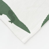 Cute Alligator Crocodile Pattern Fleece Deken (Hoek)