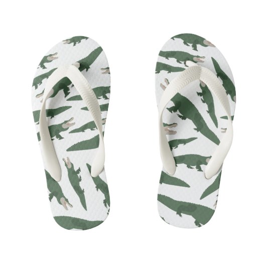 Cute Alligator Crocodile Pattern Gator Kinder Teenslippers (Voetbed)