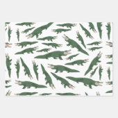 Cute Alligator Crocodile Pattern Inpakpapier Vel (Voorkant 3)