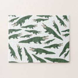 Cute Alligator Crocodile Pattern Legpuzzel