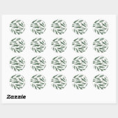 Cute Alligator Crocodile Pattern Ronde Sticker (Vel)