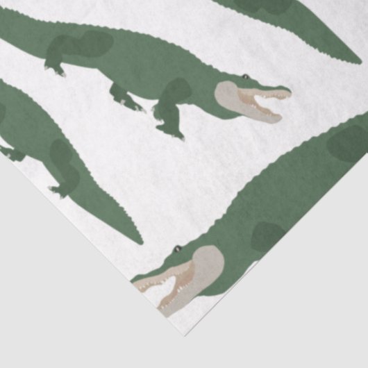 Cute Alligator Crocodile Pattern Tissuepapier (Detail)