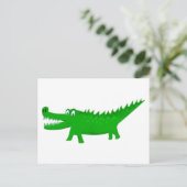 Cute Alligator Drawing Briefkaart (Staand voorkant)
