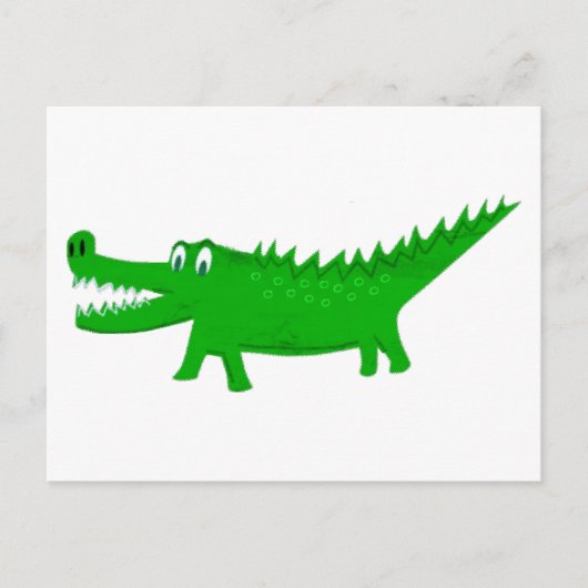 Cute Alligator Drawing Briefkaart (Voorkant)