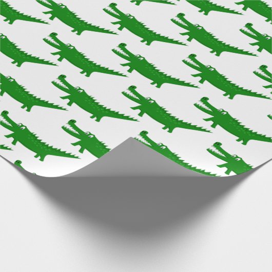  Cute Alligator Drawing Cadeaupapier (Hoek)