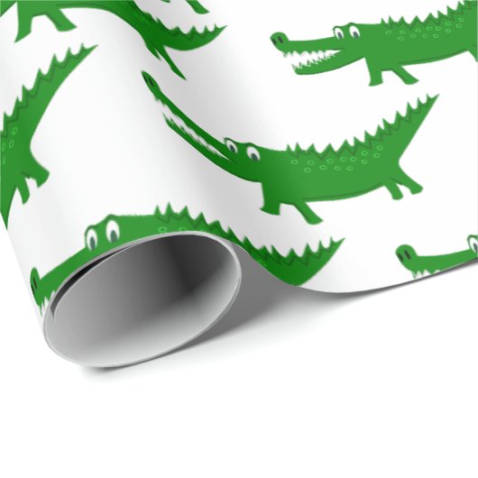 Cute Alligator Drawing Cadeaupapier (Rol Hoek)