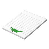  Cute Alligator Drawing Custom Lined Notitieblok (Linkerzijde)