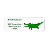 Cute Alligator Drawing Personalized Etiket (Voorkant)