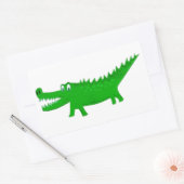  Cute Alligator Drawing Rechthoekige Sticker (Envelop)
