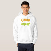 Cute Alligator Floss Dental Hygiene Hoodie (Voorkant volledig)