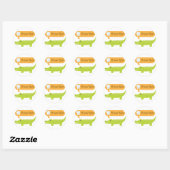 Cute Alligator Floss Dental Hygiene Ronde Sticker (Vel)