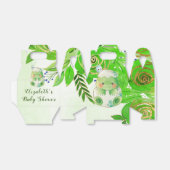 Cute Alligator Green Gold Flowers Baby shower Bedankdoosjes (Uitgevouwen)