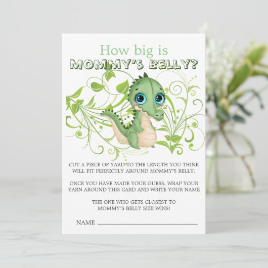 Cute Alligator Green Hoe groot is de buik van mama (Staand voorkant)