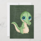 Cute Alligator Green Hoe groot is de buik van mama (Achterkant)