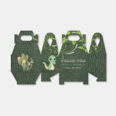 Cute Alligator Green Leather Baby shower Bedankdoosjes (Uitgevouwen)