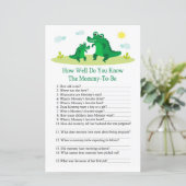 Cute Alligator Hoe goed ken je baby shower? (Staand voorkant)