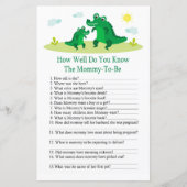 Cute Alligator Hoe goed ken je baby shower? (Voorkant)