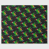 Cute Alligator in Santa Hat-kerstCartoon Cadeaupapier (Vlak)