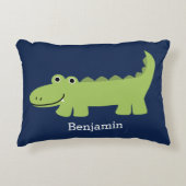 Cute Alligator Kinder Accent Kussen (Voorkant)