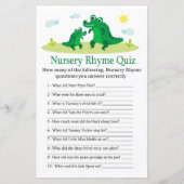 Cute Alligator Nursery Rhyme Quiz baby shower game (Voorkant)