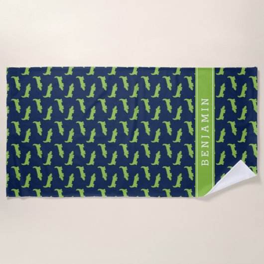 Cute Alligator Pattern Kinder Strandlaken (Voorkant)