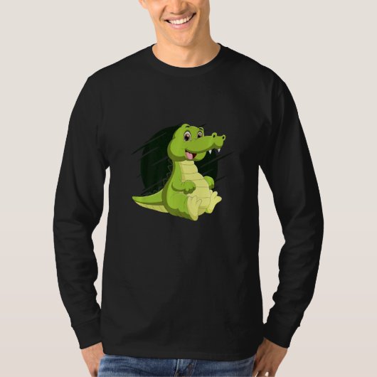 Cute Alligator Reptiles Zoo Animals Ponds Crocodil T-shirt (Voorkant)