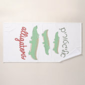 Cute Alligators met Hebreeuws voor joodse kinderen Badhanddoek (Badhanddoek)