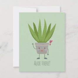 Cute Aloe Vera Notitiekaartje