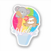 Cute Aloha Rainbow Shave Ice Sticker (Voorkant)