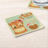 Cute Aloha Tiki Bar Pineapple Cartoon Kartonnen Onderzetters (Schuin)