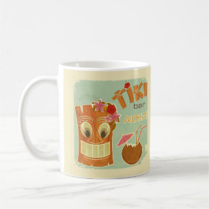Cute Aloha Tiki Bar Pineapple Cartoon Koffiemok