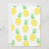 Cute Aloha Tropische Waterverf Ananas met Gold Kaart (Achterkant)