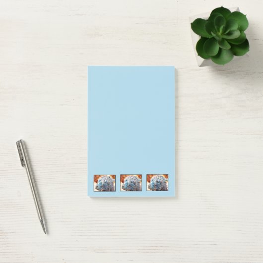 Cute Alpaca Baby in Blue Post-it® Notes (Kantoor)