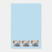 Cute Alpaca Baby in Blue Post-it® Notes (Voorkant)